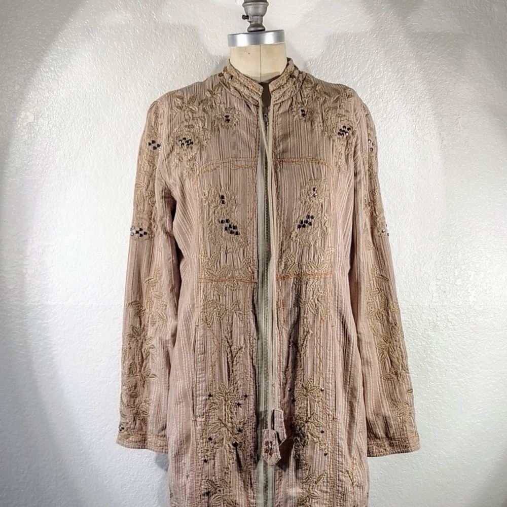 Two Ten Ten Five by Johnny Was Helsinki Zip Coat Sauna Colorway L NWT
